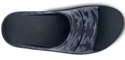 OOfos Men's OOahh Sport Slide Sandal - Black Camo -Oofos 1500BLKCMO shot6