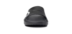 OOfos Women's OOahh Sport Slide Sandal - Black White -Oofos 1500BLKWHTOO shot3 e35309f8 6ec2 43f2 978c ae2d85e1f5d5