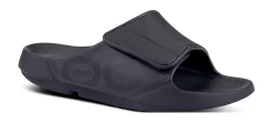 OOfos Women's OOahh Sport Flex Sandal - Matte Black