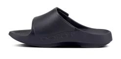 OOfos Women's OOahh Sport Flex Sandal - Matte Black -Oofos 1550BLKMATTE shot4