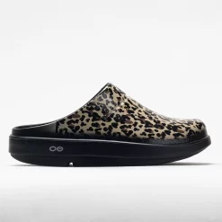 Oofos 8 OOFOS OOcloog Limited Women's Black Leopard