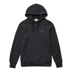 OOfos Women's OOmy Knit Hoodie - Dark Charcoal Gray Heather