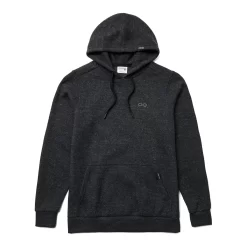 OOfos Men's OOmy Knit Hoodie - Dark Charcoal Gray Heather