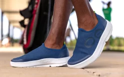 OOfos Men's OOmg EeZee Low Shoe - White Navy -Oofos Mens NavyeeZee2