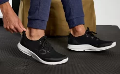 OOfos Women's OOmg Sport LS Low Shoe - White Black -Oofos Womens Blk1