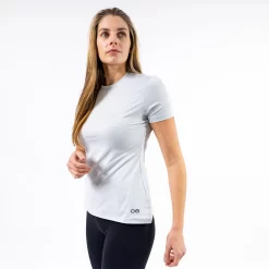 OOfos Women's COOl Down T Shirt - Light Gray Heather 9 OOfos Women's COOl Down T Shirt - Light Gray Heather -Oofos Womens WhiteT2